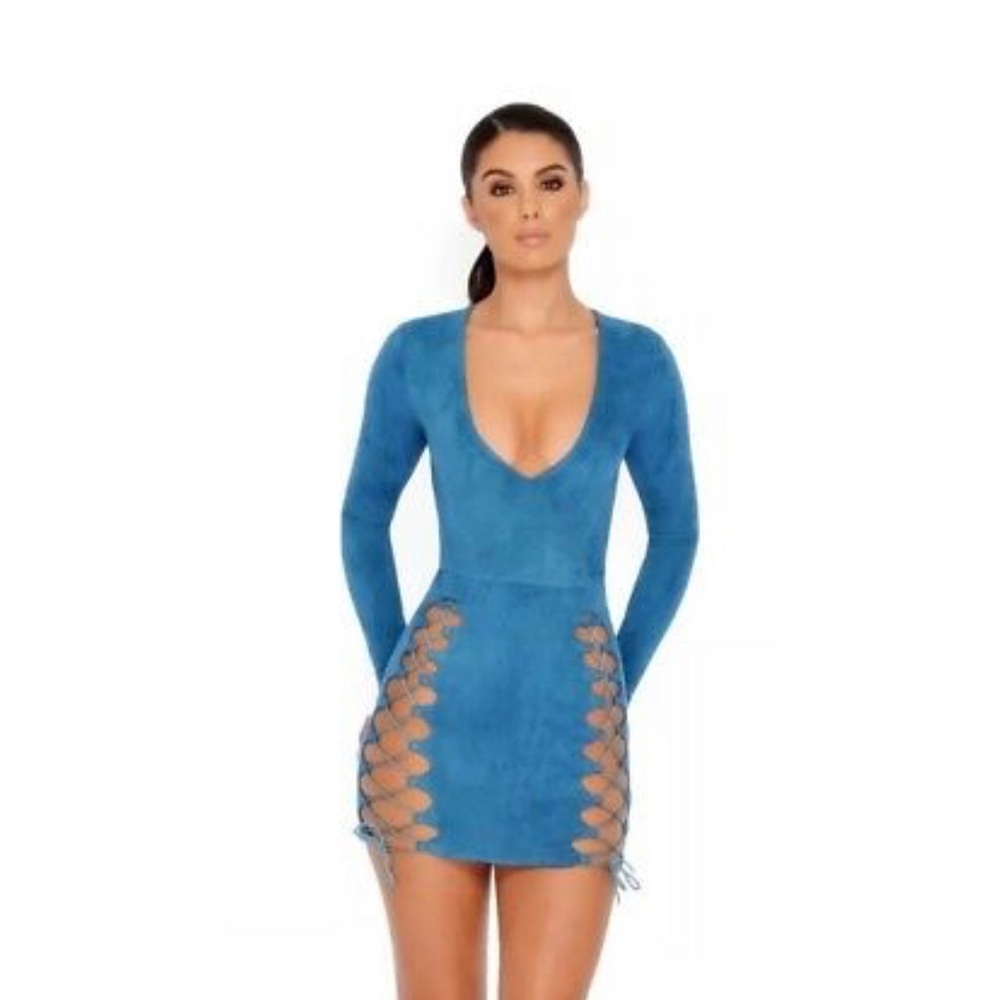 Oh Polly - US 2 - Faux suede mini dress